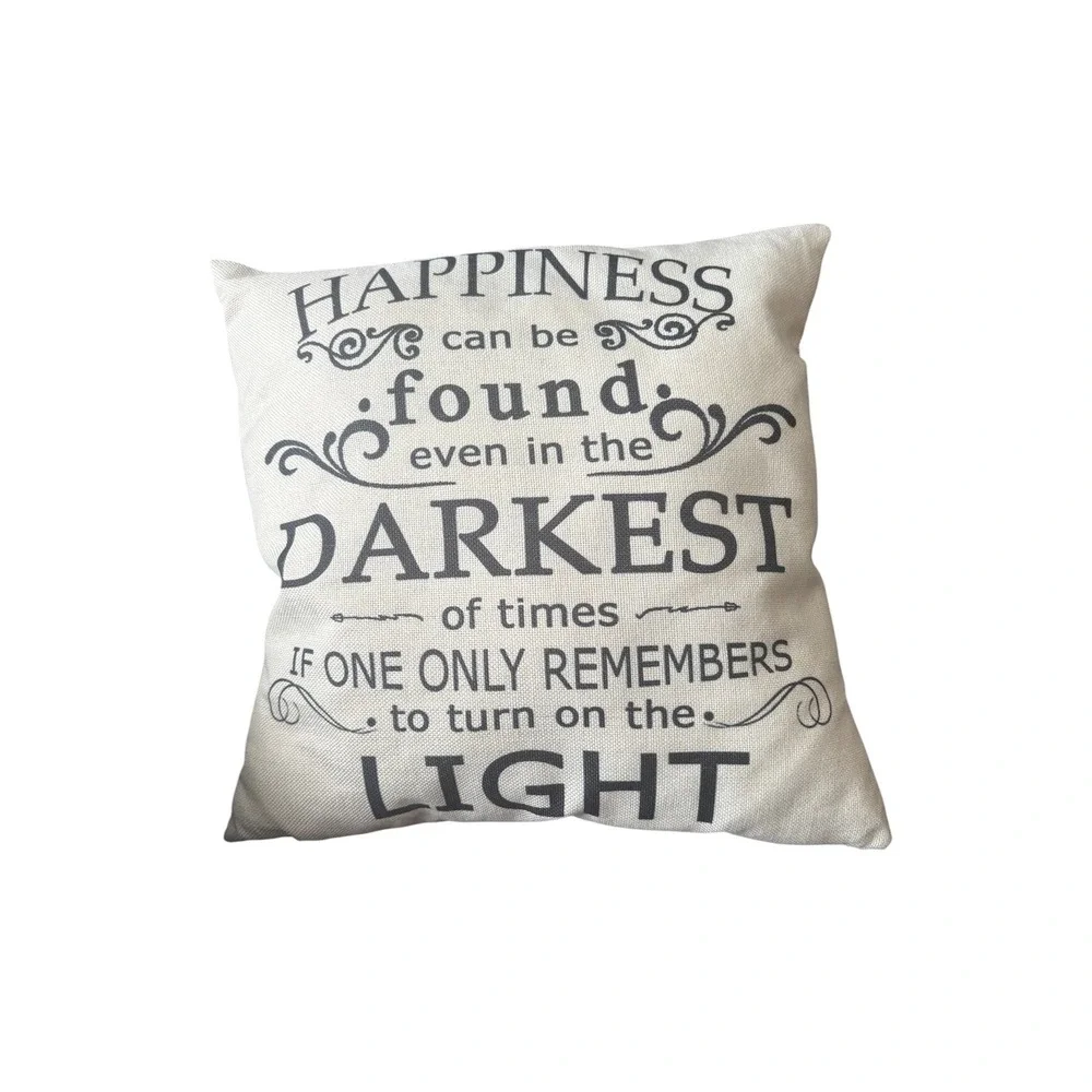 Harry Potter Quote Throw Pillow Happiness Can Be Found Darkest Times 16x16